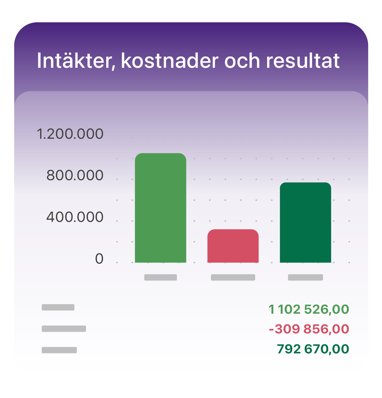 Diagram från Visma Spcs bokföringsprogram.